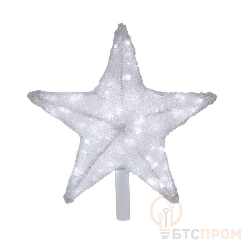 Акриловая светодиодная фигура Звезда 50 см, 160 светодиодов, белая Со съемной трубой 15 см и кольцом для подвеса фото в каталоге от BTSprom.by