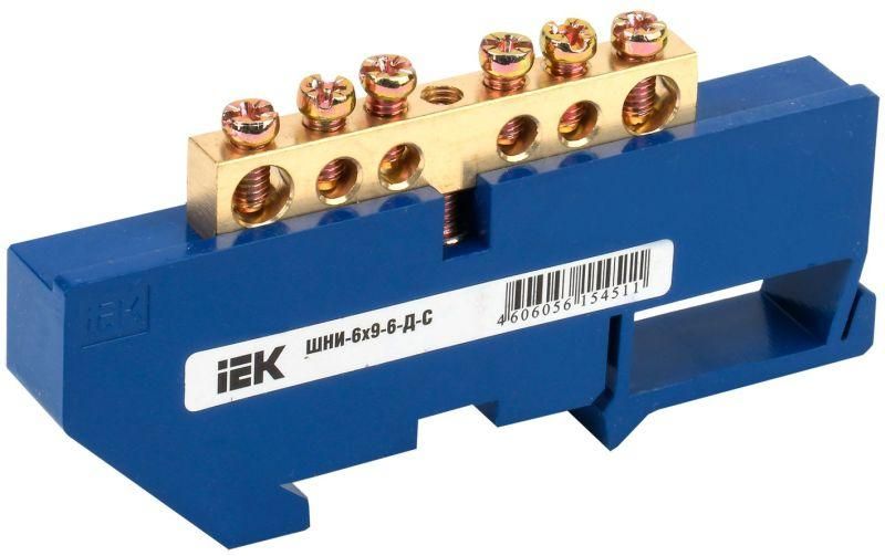 шина нулевая шни-6х9-6-д-с на din-изол. шни iek ynn10-69-6d-k07 от BTSprom.by