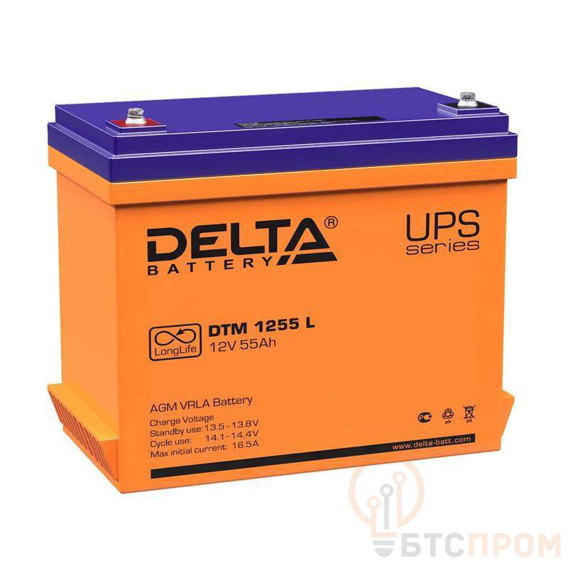  Аккумулятор UPS 12В 55А.ч Delta DTM 1255 L фото в каталоге от BTSprom.by