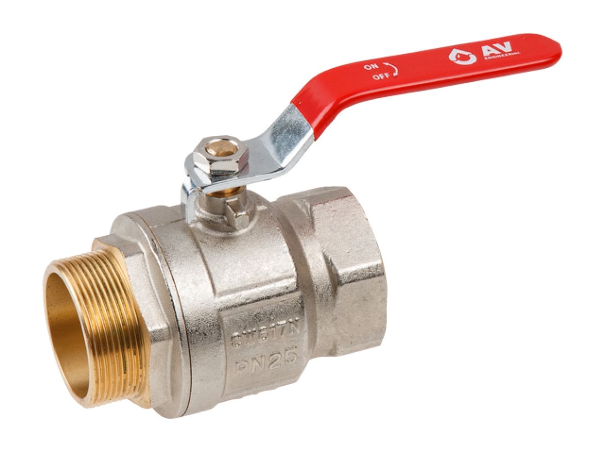 кран шаровый 2" нар.-вн. ручка pn25, av engineering ave091002 от BTSprom.by