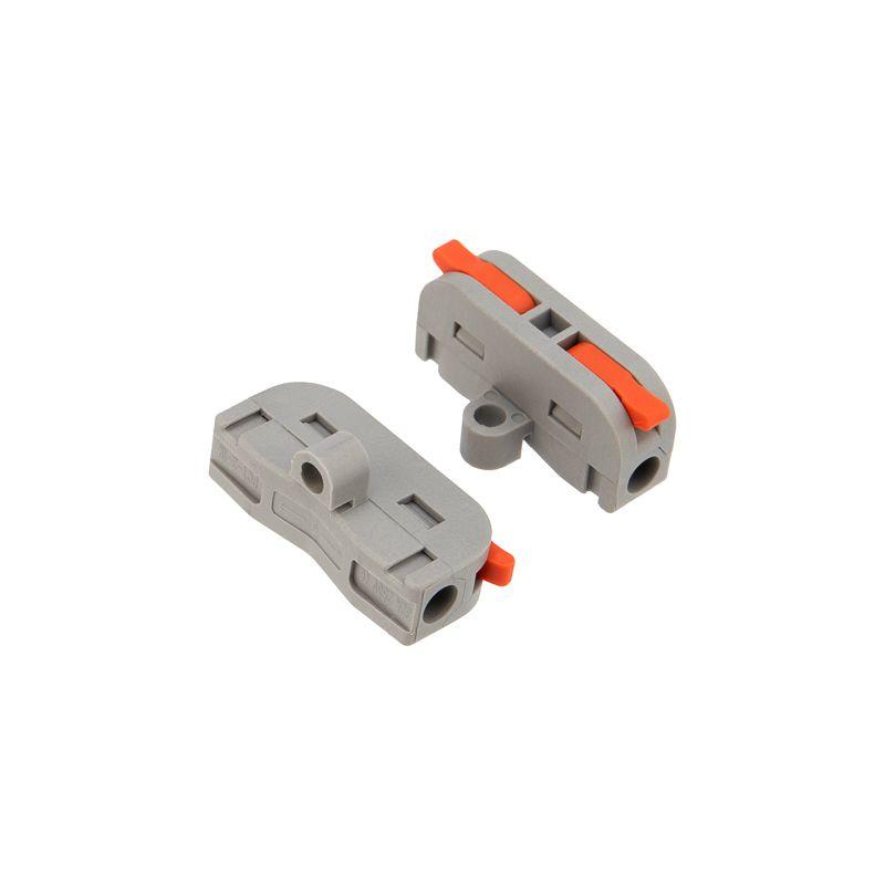  Клемма строительно-монтажная СМК проходная 222-421P 1п 0.08-4кв.мм с монтажной площадкой сер. (уп.50шт) Rexant 07-6261 фото в каталоге от BTSprom.by