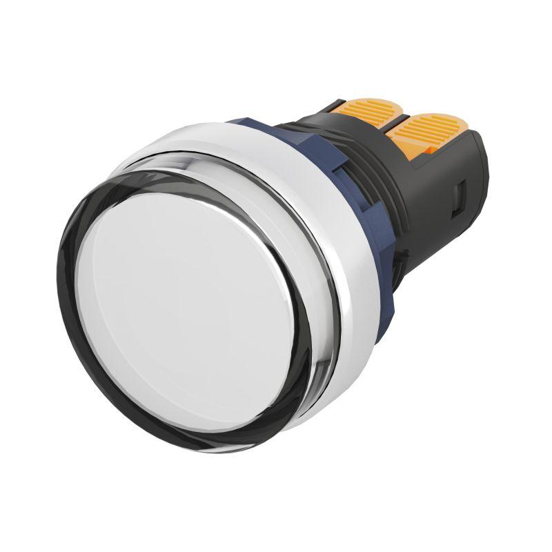 индикатор сигнальный со встроен. диодом 9-24в зажим plug-in алюм. бел. dkc m22l-f24wap от BTSprom.by