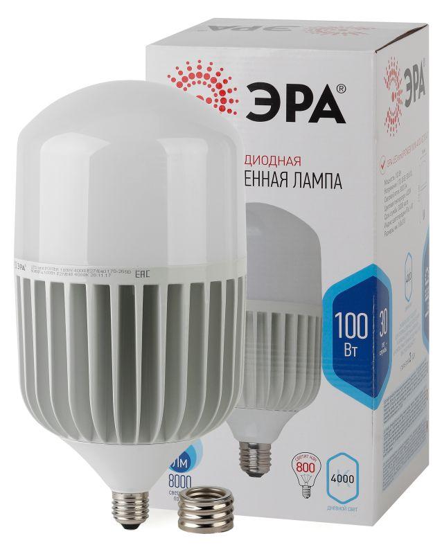 лампа светодиодная std led power t160-100w-4000-e27/e40 100вт е27/е40 колокол нейтр. бел. эра б0056122 от BTSprom.by