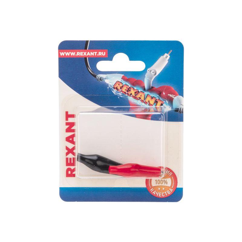  Зажим "крокодил" 5А 40мм в изоляторе (блист.2шт) Rexant 06-0140-A2 фото в каталоге от BTSprom.by