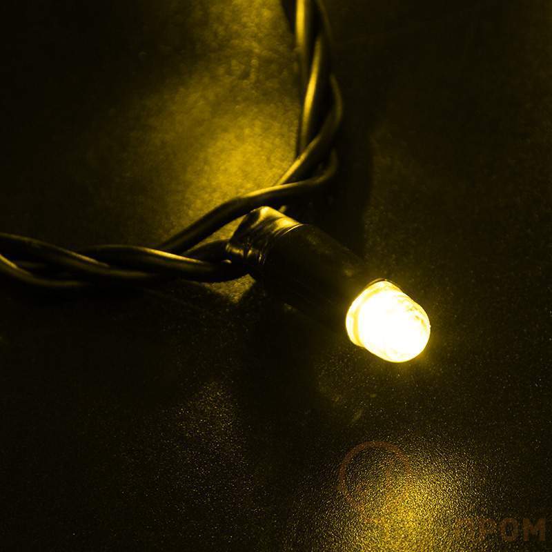  НИТЬ ПВХ flashing 10 м (2 модуля x 5м), черный ПВХ, 100 LED Желтый, 230В (нужен шнур питания 303-500/303-500-1) фото в каталоге от BTSprom.by