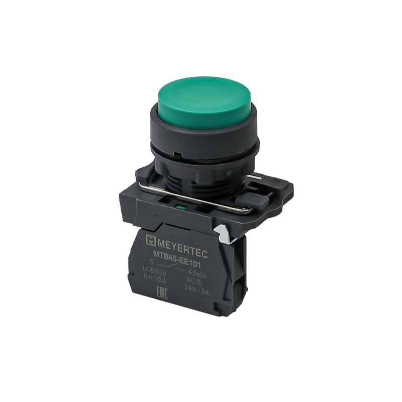 кнопка выступающая 1no ip65 пластик mtb5-al31 зел. овен 137232 от BTSprom.by