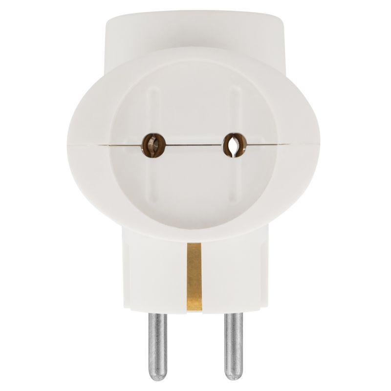  Разветвитель 3-м с заземл. 16А IP20 универс. бел. Rexant 11-1080 фото в каталоге от BTSprom.by