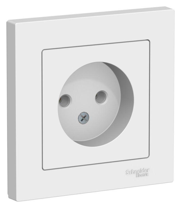 розетка atlasdesign без заземл. 16а в сборе лотос se atn001340 от BTSprom.by