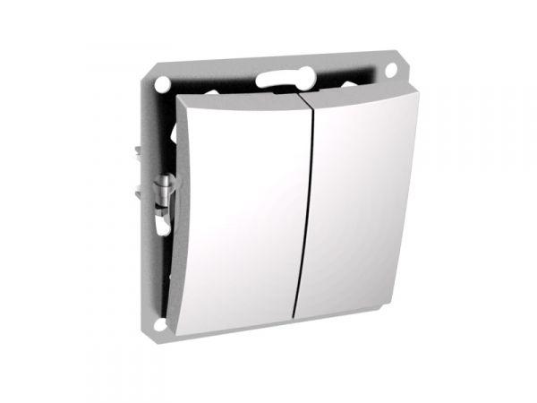  Выключатель 2-кл. СП Дуэт 10А IP20 с индикацией механизм бел. SchE WDE000153 фото в каталоге от BTSprom.by