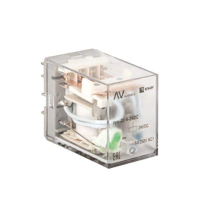 реле промежуточное rpa 22/4 5а 24в dc averes ekf rpa-22-4-24dc от BTSprom.by