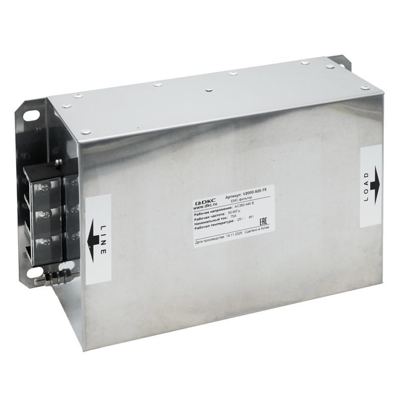 фильтр для преобразователей частоты 3-х фазный эмс dkc v2000-920-75 от BTSprom.by