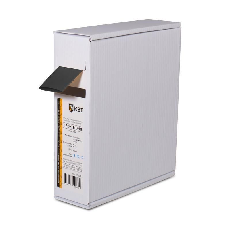 трубка термоусадочная в евро боксе t-box 10/5 черн. (уп.10м) квт 65613 от BTSprom.by