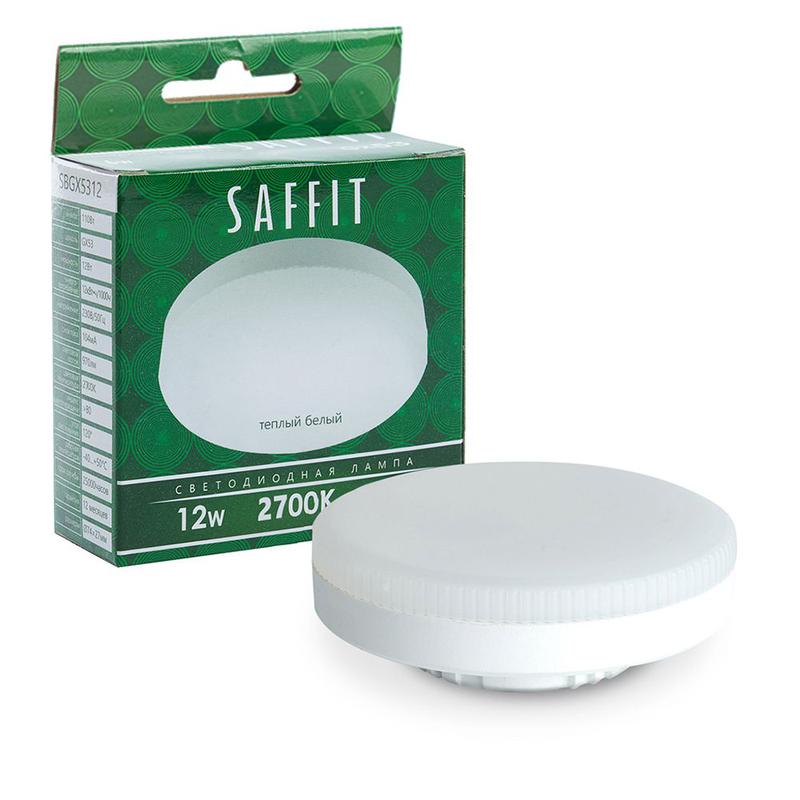 лампа светодиодная 12вт 230в gx53 2700к sbgx5312 saffit 55188 от BTSprom.by