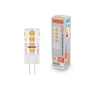 лампа светодиодная 5вт 4000к g4 wolta wstd-jc-220v5w4kg4-c от BTSprom.by