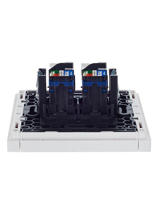  Розетка компьютерная 2-м RJ45 кат.6 FORTE&PIANO FP234 бел. IEK FP-K20-2-K01 фото в каталоге от BTSprom.by