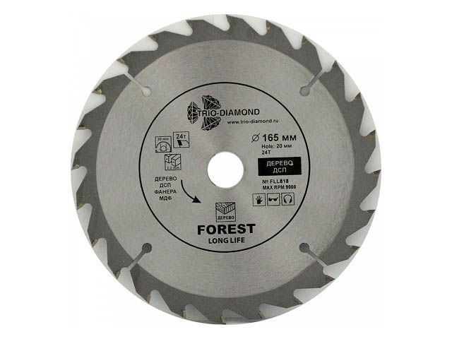 диск пильный 165х20 мм 24 зуб. trio-diamond fll818 от BTSprom.by