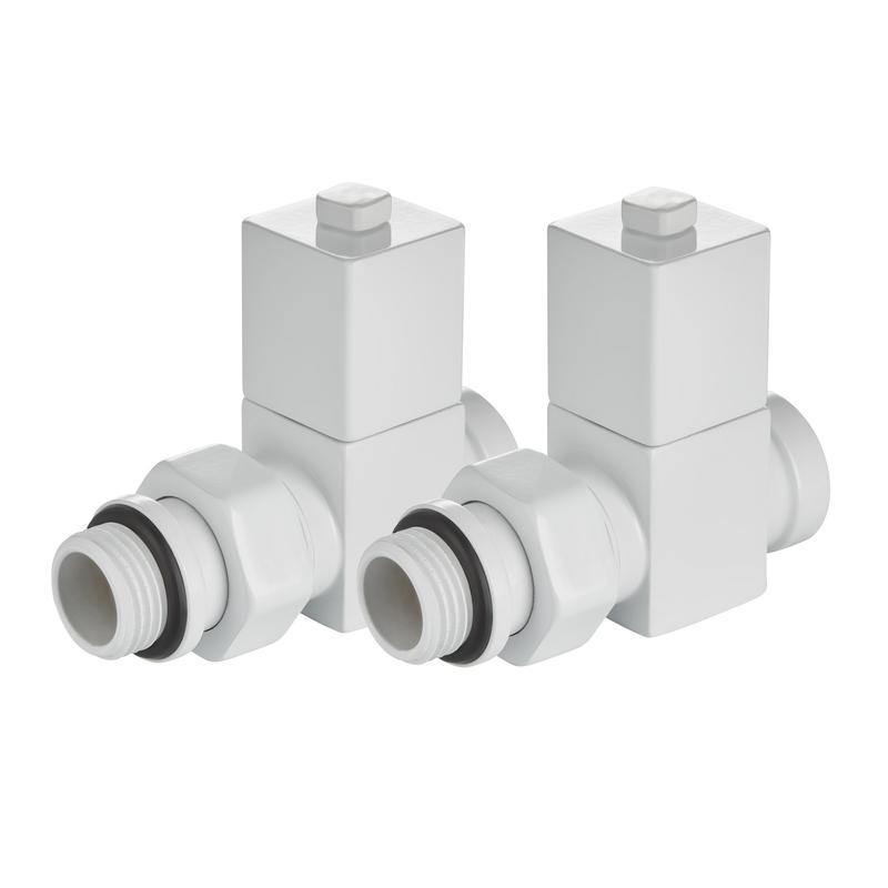  Набор дизайн-вентилей CUBE прямой 1/2дюйм бел. Royal Thermo НС-1422574 фото в каталоге от BTSprom.by