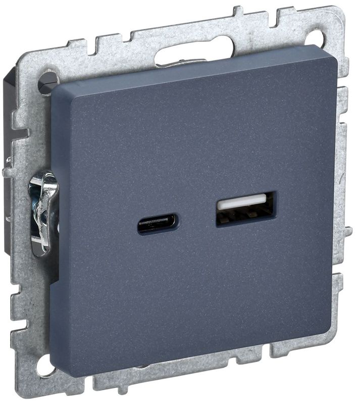 розетка brite usb a+c 18вт рю11-1-брм механизм маренго iek br-u22-018-k35 от BTSprom.by