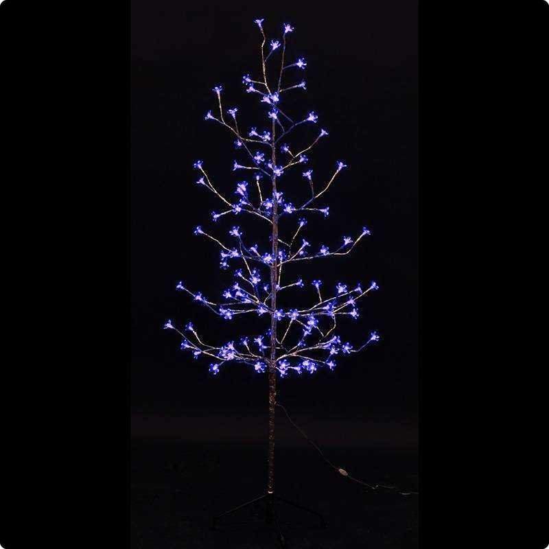 дерево комнатное "сакура", ствол и ветки фольга, высота 1.5 метра, 120 светодиодов синего цвета, трансформатор ip44neon-night от BTSprom.by