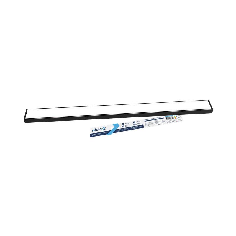 светильник светодиодный дбо-nova опал-3665 36вт 6500к 230в ip40 1180х100х35мм подвесной трос 2м черн. neox 4690612066493 от BTSprom.by