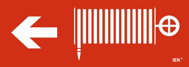 этикетка самоклеящаяся 280х100мм "пожарный кран/стрелка налево" iek lpc10-1-28-10-pknal от BTSprom.by