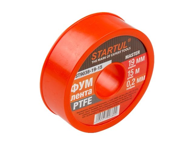 фум-лента ptfe 19ммх15м startul master (st9038-19-15) (толщина 0,2мм) st9038-19-15 от BTSprom.by