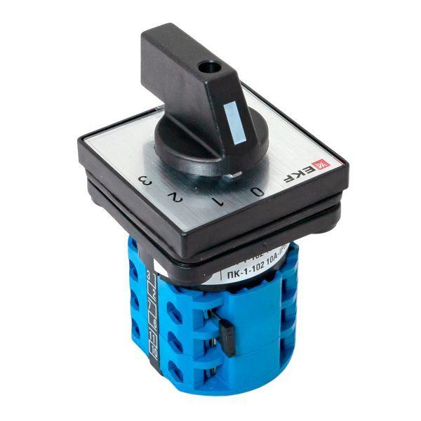  Переключатель кулачковый ПК-1-102 2п 10А "0-1-2-3" IP65 EKF pk-1-102-10-65 фото в каталоге от BTSprom.by