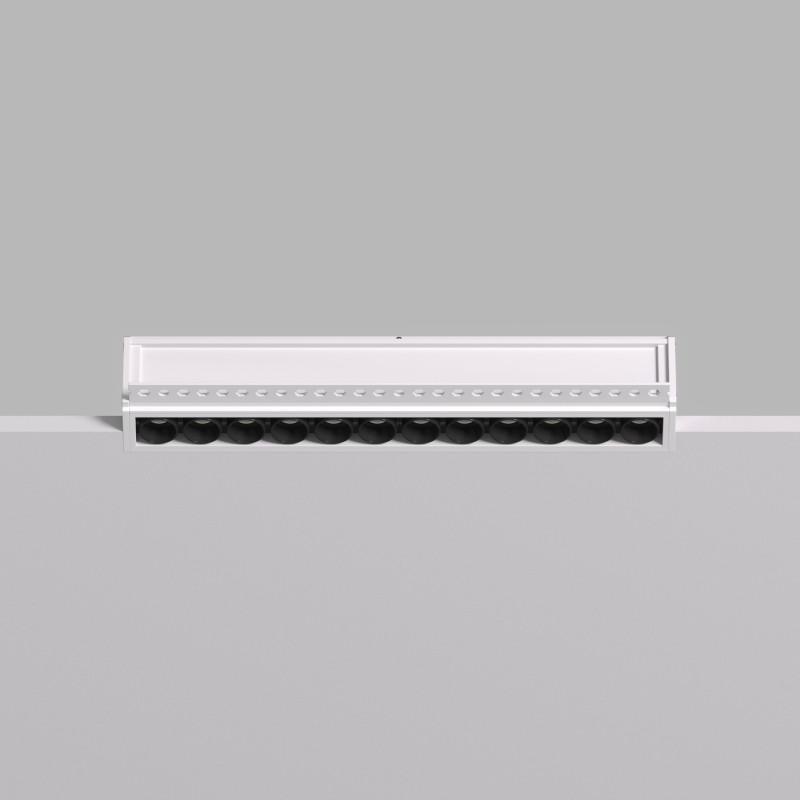  Светильник SPACE 20Вт 4000К IP20 220В L240мм 38град. встраив. под шпатлевку со светодиодом алюм. бел./черн. DENKIRS 723069 фото в каталоге от BTSprom.by