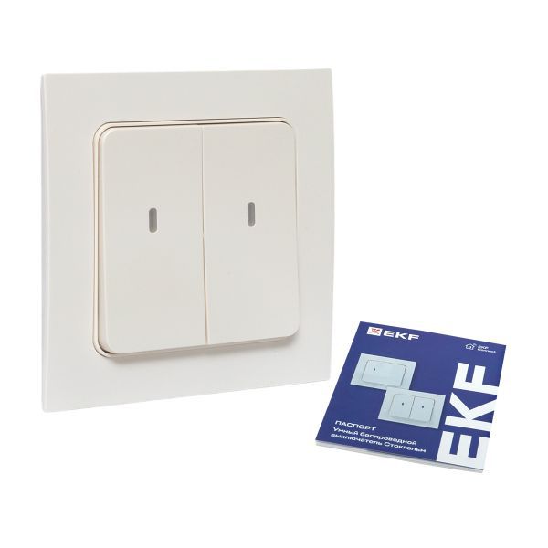  Выключатель 2-кл. Стокгольм Умный беспроводной бел. Zigbee Сonnect EKF RCV-ST2-WS-ZB фото в каталоге от BTSprom.by
