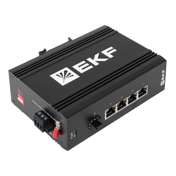  Коммутатор неуправляемый промышленный U-1GX/SFP-4GTP 1 порт 1000Base-X SFP 4 порта 10/100/1000Base-T(X) RJ45 c PoE монтаж на DIN-рейку TSX EKF TSX-U-1GX/SFP-4GTP фото в каталоге от BTSprom.by