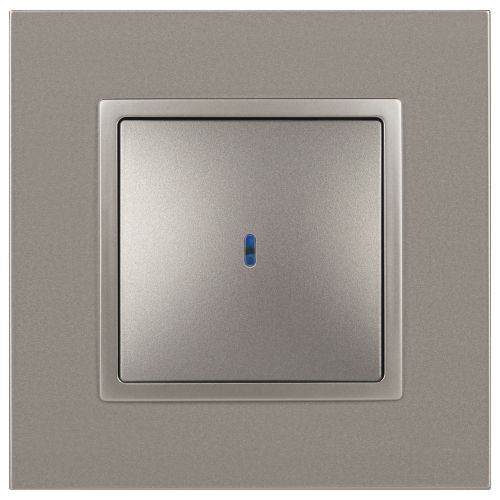  Выключатель Elegance 14-1102-16 250В 10АХ с подсветкой титан Эра Б0065785 фото в каталоге от BTSprom.by