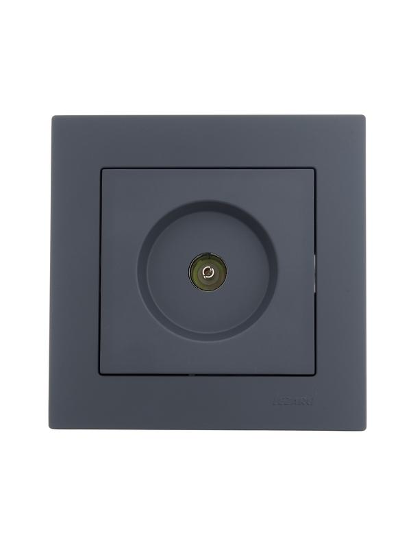  Розетка телевизионная проходная TV 1-м СП Vesna механизм графит LEZARD 742-3488-129 фото в каталоге от BTSprom.by