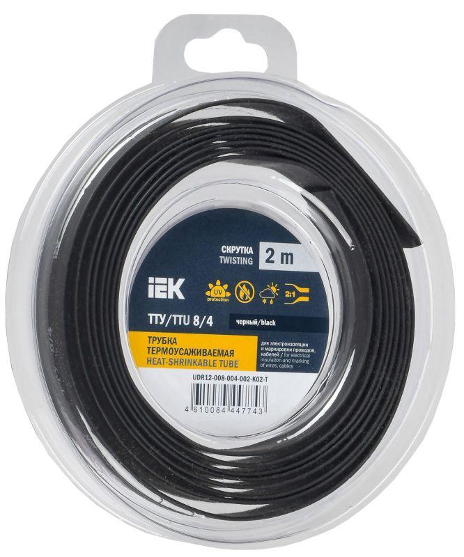 трубка термоусадочная тту нг-ls 8/4 черн. (уп.2м) iek udr12-008-004-002-k02-t от BTSprom.by