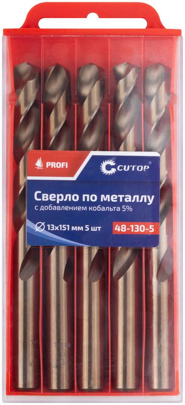  Сверло по металлу Profi с кобальтом 5% 13х151мм (уп.5шт) Cutop 48-130-5 фото в каталоге от BTSprom.by
