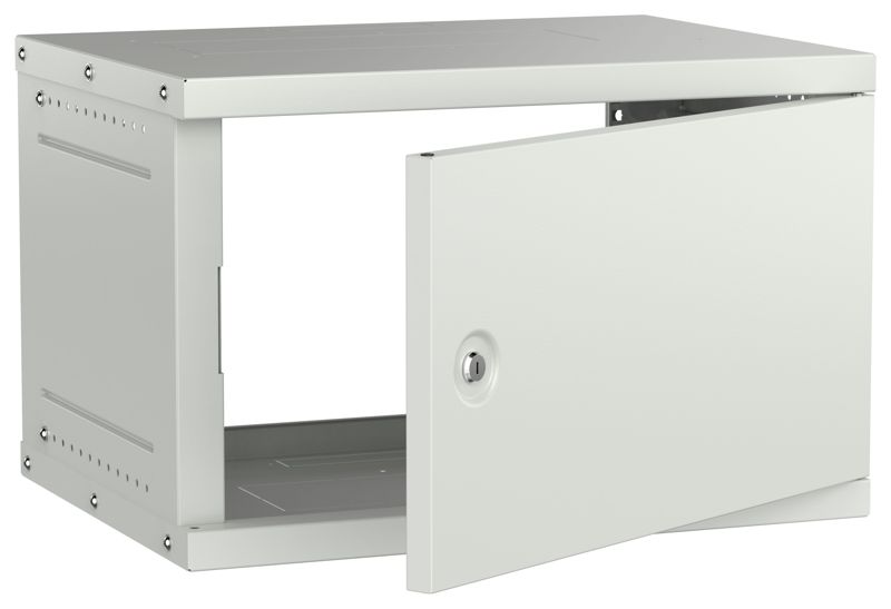 шкаф настенный 6u 600х450мм дверь метал. сер. generica lwe3-06u64-mf-g от BTSprom.by