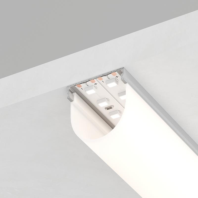 профиль алюминиевый cab283 накладной 24х20мм круглый серебр. 2м (в комплекте 2 заглушки 4 крепежа) feron 10302 от BTSprom.by