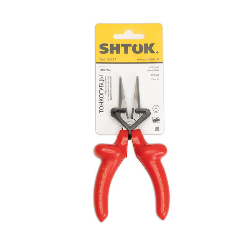 тонкогубцы диэлектрические 1000в 160мм (08214) shtok 376300 от BTSprom.by