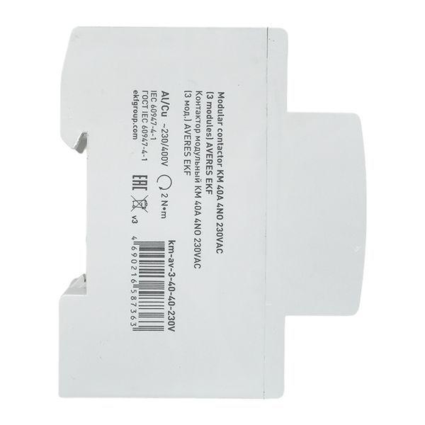  Контактор модульный КМ 40А 4NO 230В AC (3 мод.) AVERES EKF km-av-3-40-40-230V фото в каталоге от BTSprom.by