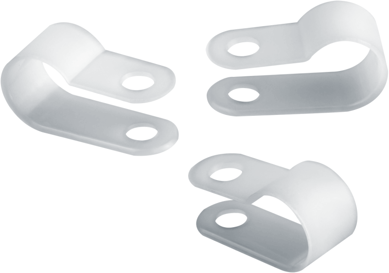 скоба нейлоновая под винт 6мм occ-06-100-wh бел. (уп.100шт) онлайт 90896 от BTSprom.by