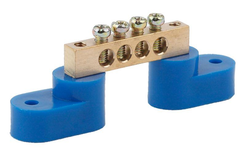 шина n "ноль" на двух угловых изоляторах шни-6х9-4-у2 no-222-54 син. (уп.20шт) эра б0033434 от BTSprom.by
