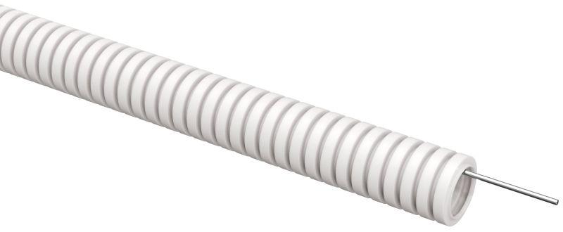 труба гофрированная пвх d20мм с протяжкой бел. (уп.100м) elasta iek et-tg21-121-020-100-k01 от BTSprom.by
