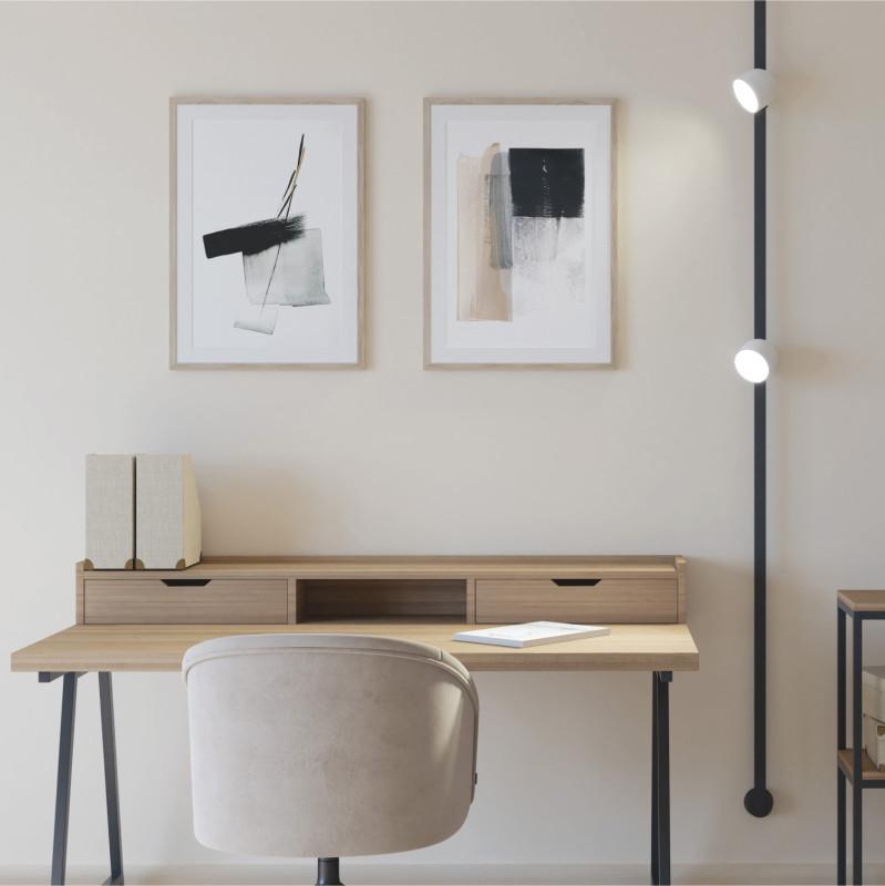  Светильник для трека-ремня Belty Spot 12Вт 4000К IP20 48В DC 100х107мм RA90 120град. поворотн. со светодиодом алюм. бел. с черн. DENKIRS 723152 фото в каталоге от BTSprom.by