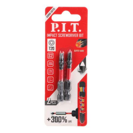 бита ударная магнитная t20х50мм impact торсионная зона (уп.2шт) p.i.t. asdr01-50t20 от BTSprom.by