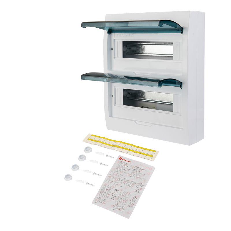  Бокс ЩРН-П-24 IP41 пластик. бел. Rexant 11-0324 фото в каталоге от BTSprom.by