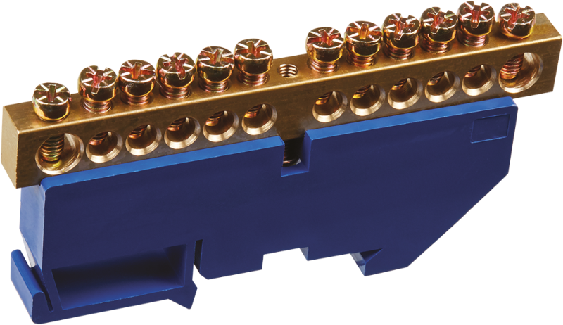 шина нулевая 90 725 obb-m812-12d-b на din-изоляторе онлайт 90725 от BTSprom.by