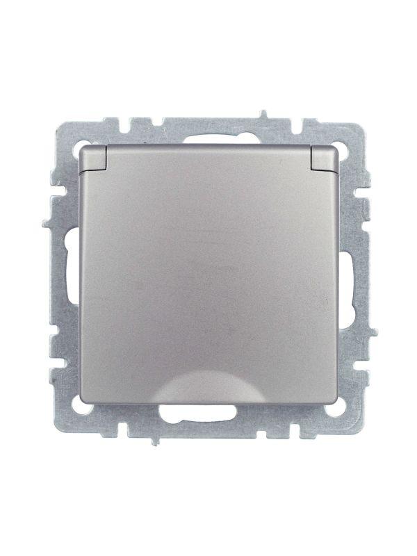  Розетка BRITE РСбш10-3-44-БрС 16А IP44 с заземл. защ. шторки с крышкой механизм сталь IEK BR-R16-16-44-K46 фото в каталоге от BTSprom.by