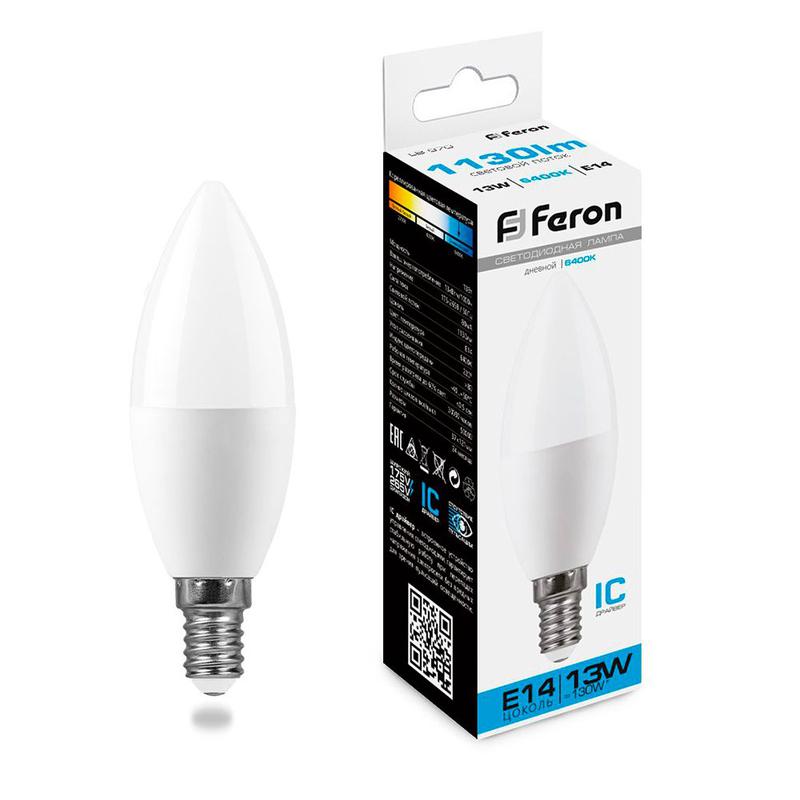 лампа светодиодная 13вт 230в e14 6400к с37 lb-970 feron 38109 от BTSprom.by