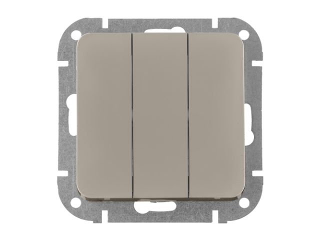 выключатель 3 клав. (cкрытый, 10а) песочный, astrum, bylectrica с05 10-3505 песочн от BTSprom.by