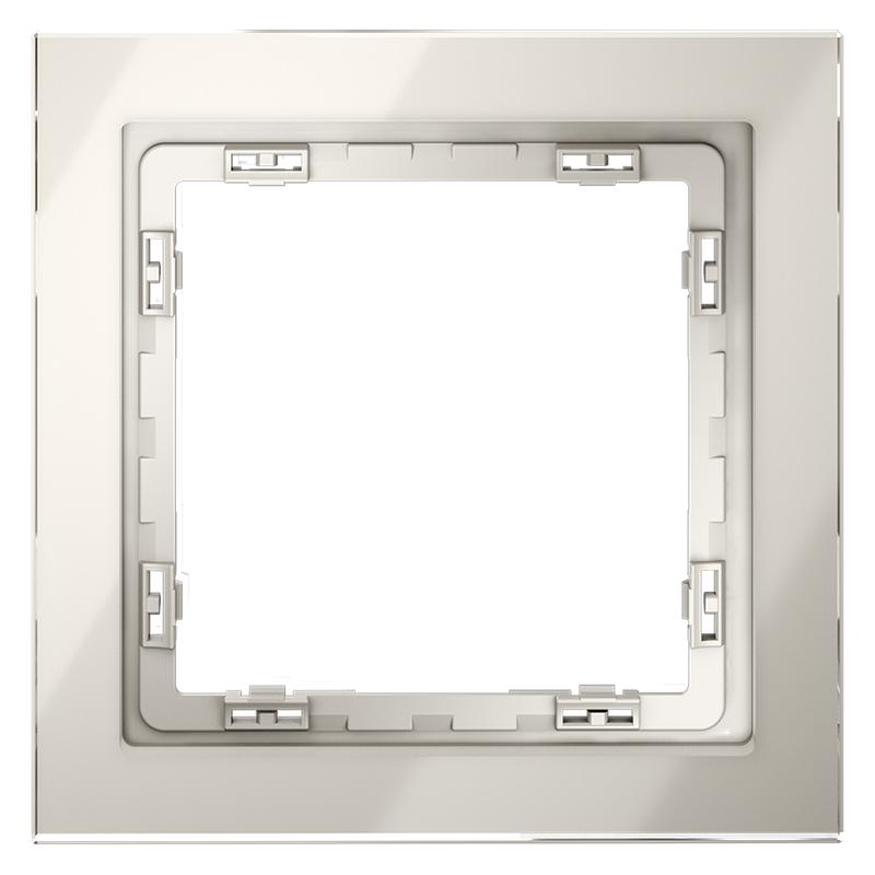  Рамка 1-м S70 стеклян. кашемир Voltum VLS110103 фото в каталоге от BTSprom.by