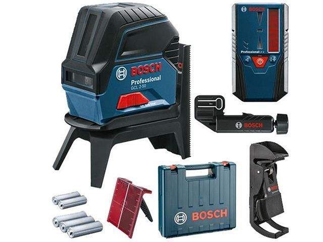 нивелир лазерный bosch gcl 2-50 с держателем и приемником в чем. (проекция: крест, до 50 м, +/- 0.30 мм/м, резьба 1/4, 5/8") от BTSprom.by